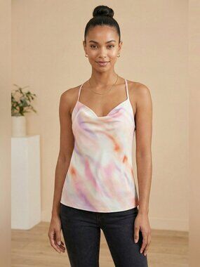 NWOT Express Cream Satin Dress